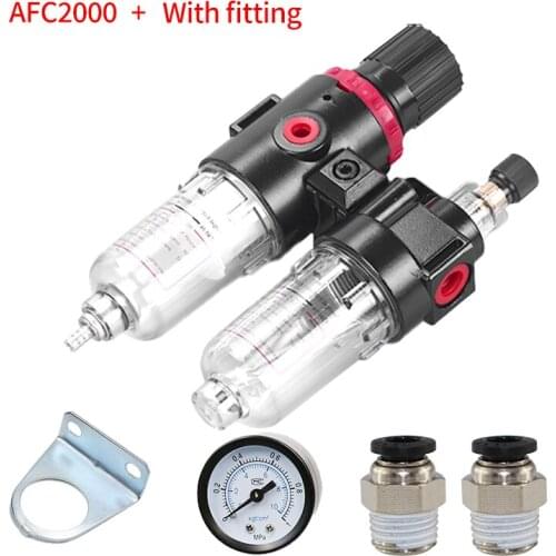 AFR2000 + AL2000 G1 / 4 "AFC2000 air compressor oil water separator filter regulator trap AFC-2000 PC firring 4 6 8 10 12
