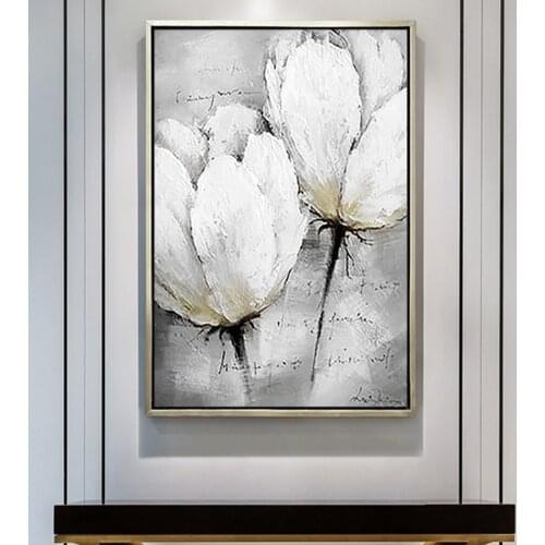 Free Shipping Handmade Abstract Flower Oil Painting On Canvas Hand Painted Wall Art Pictures Bedroom Living Room Home Decoration