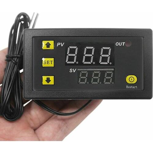 Digital Thermostat Temperature Controller with Red Blue Display DC 12V-220V W3230