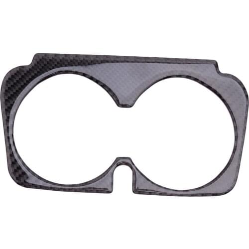 Carbon Fiber Water Cup Holder Border Cover Trim Moulding Decoration Bezel Car fit for Benz C E GLC Class 2016 2017 2018 2019