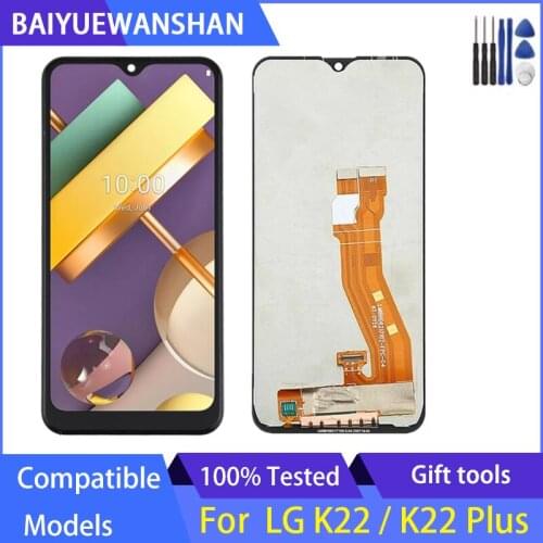 For LG K22+ LCD Display Touch Screen Digitizer Assembly with frame For LG K22 plus LCD LM-K200BAW LMK200Z LMK200E LMK200 Display