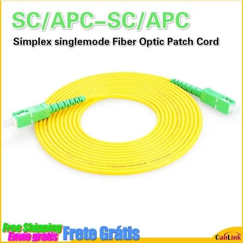 Stock Ready LSZH Simplex singlemode SC/APC-SC/APC 10PCS/lot SC APC Fiber Optic Patch Cord 2.0mm or 3.0mm FTTH 1/2/3/5/10m Chioce