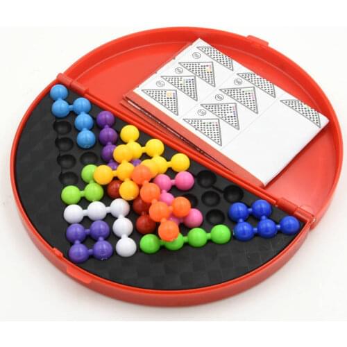 Classic Puzzle Pyramid Plate 174 Challenges IQ Pearl Logical Mind Game Brain Teaser Beads for Children Educational Toys