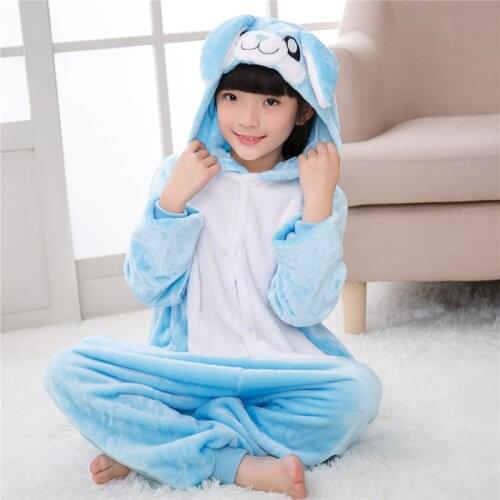 Funny Animal Rabbit Costumes Onesie Jumpsuit For Kids Kigurumi Pajamas Sleepwear Bunny Rabbit Pyjama Cosplay Halloween Party