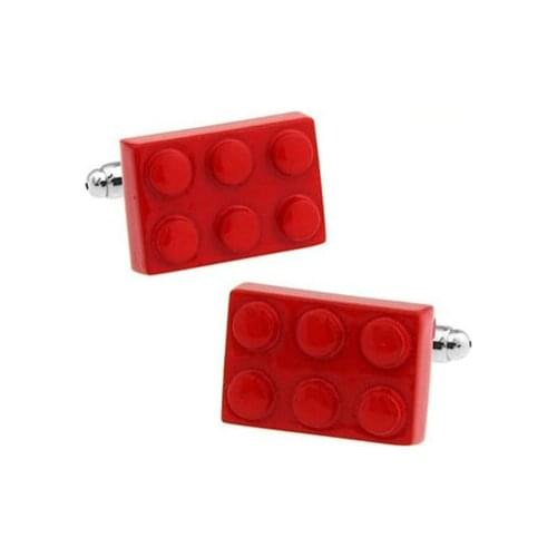 Red Toy Building Cufflink Cuff Link 15 Pairs Wholesale Free Shipping