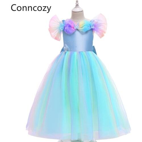Summer Short-sleeve Princess Dress Christmas Girls Dress Halloween Costume Girls Party Kids Dresses Girls Birthday Dress 3-10T