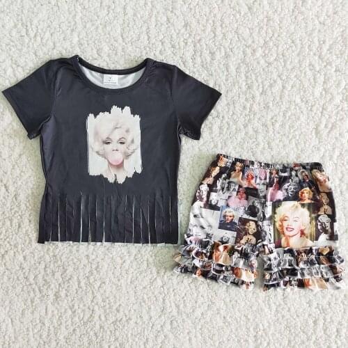 Hot Sale Baby Girls Summer Clothes Outfits Short Sleeves Icing Short Pants Kids Boutique Clothing Toddler Girls Designer Clothes