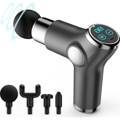 Mini Fascia Gun LCD Display 32 Speed Electric Muscle Relaxation Massage Gun Deep Tissue Percussion Massager For Body Pain Relief