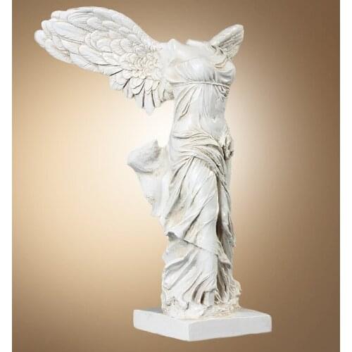 FASHION GODDESS OF VICTORY STATUE EUROPEAN ANGEL CHARACTER SCULPTURE RESIN CRAFTS DECORATION OFFICE DECORATION FURNISHINGS CRAFT