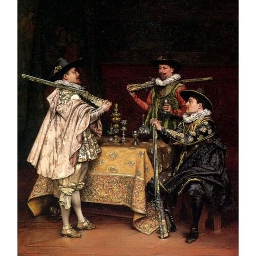 1/24 Scale Assembly Resin Figure kit Musketeer with scene