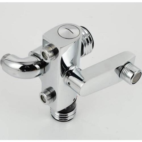 Bathroom wall mounted shower faucet, Copper Dual handle thermostatic faucet bath, Brass thermostatic shower faucet mixing valve