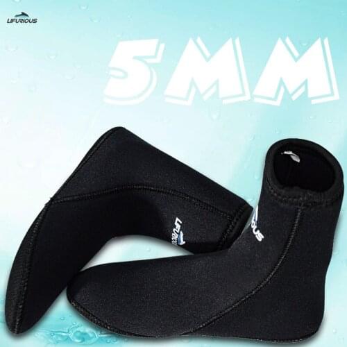 5MM Neoprene Diving Surfing Swim Socks Non-slip Beach Spearfishing Wetsuit Shoes Snorkeling Diving Surfing Socks For Adult