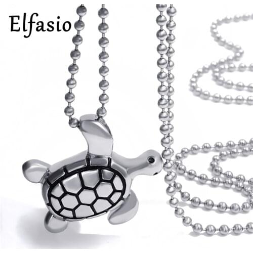Pet Sea Turtle Cremation Keepsake Memorial Urn 316L Stainless Steel Pendant Necklace Chain Jewelry UP018