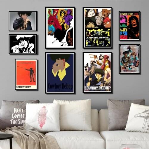 Perfect JL Posters and Prints Cowboy Bebop Spike Jet Japanese Anime Poster Wall Art Picture Home Decor wall stickers