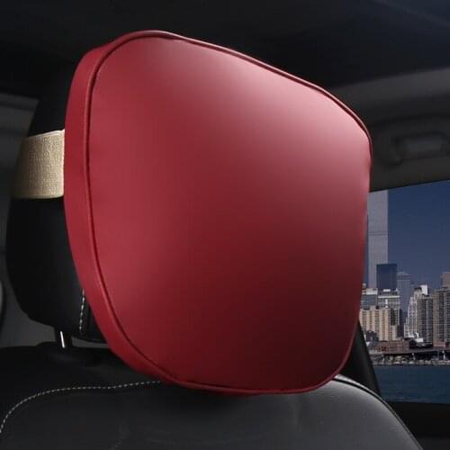 PU Car Headrest Maybach Design S Class Ultra Soft Pillow Suede Fabric For Mercedes-Benz 29*19cm Back Cushion Accessories