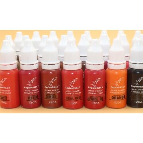 England KIAY Eyebrow Eyeliner Lip Permanent Makeup Tattoo ink Micro pigment Cosmetic Colors