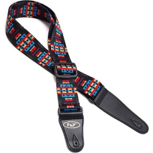 Color Matrix Pattern Guitar Strap Electric Guitar Acoustic Guitar Folk Guitar Bass Strap