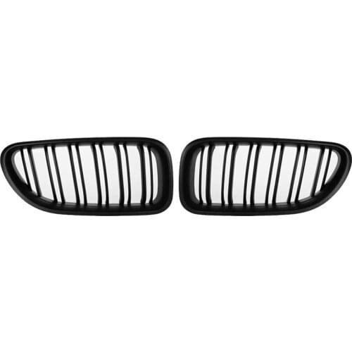 Front Bumper Hood Kidney Grille Replacement Dual Line Sport Grilles For Bmw 6 Series F12 F13 F06 640i 650i 2012-(matte Black