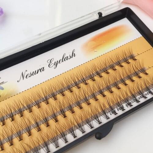QSTY 3 Rows Faux mink individual eyelash lashes maquiagem cilios for professionals soft mink eyelash extension