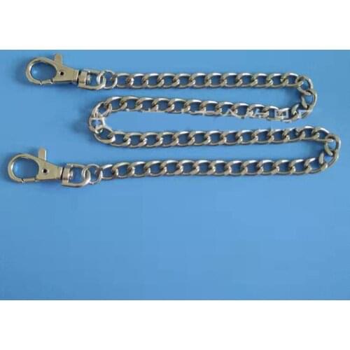 Rock Punk Long Metal Wallet Belt Chain Trousers Hipster Pant Jean Keychain Stainless Steel Clip Keyring HipHop Jewelry 2021