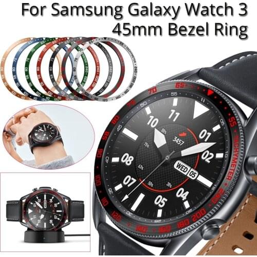 Bezel Ring For Galaxy Watch 3 45mm Bezel Cover Anti-Scratch Protection Cover