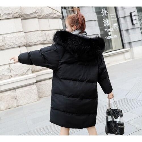 Women Winter Jackets And Coats New Warm Long Wadded Jacket Large Fur Collar chaquetas cortas parkas mujer LX2278