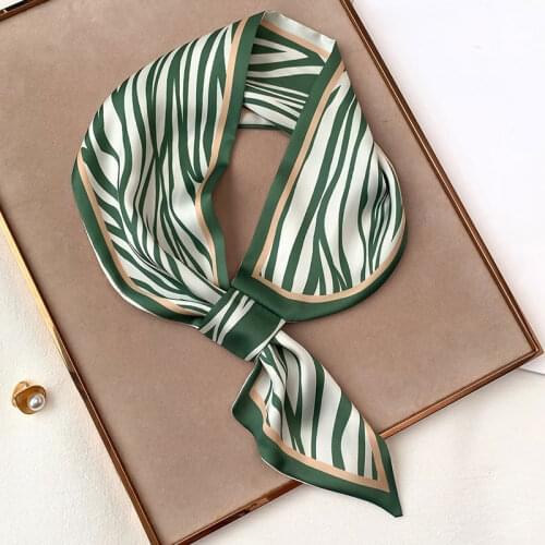 Women Summer Silk Scarf Print Female Foulard Hijab Scarfs Lady Beach Cover-ups Scarves Wraps Neck Headband Shawl Fashion 2021