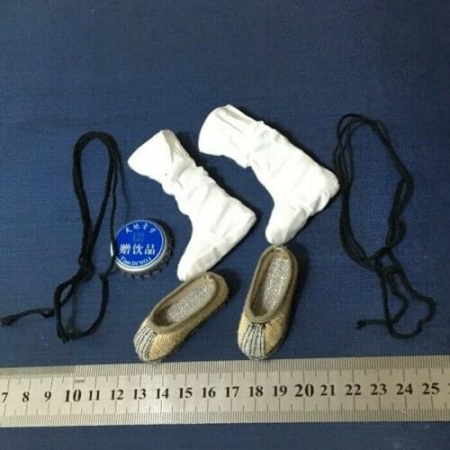 1:6th Male Figure Accessory Silvery Shoes+stockings Model