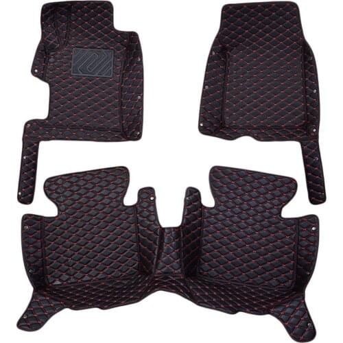 1 Set Car Floor Mats Front Rear Driver Passenger Seat Ridged Floor Mat Automobile Interior Protection Mat For Type Year 2008-201
