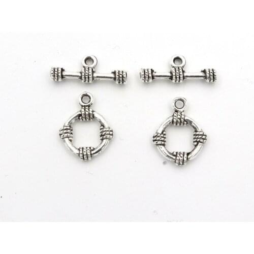 10 sets/lot Antique Gold Silver Bronze OT Clasps Toggle For Jewelry Handmaking Diy Bracelet Needlework Accessories Wholesale