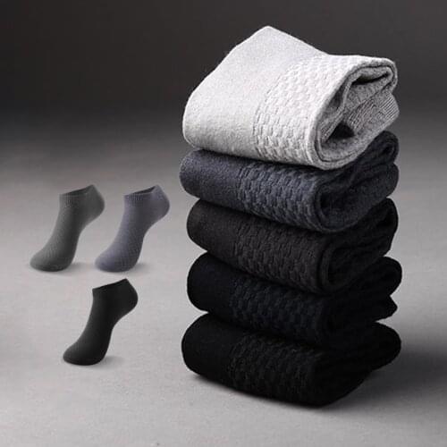 10 Pairs Bamboo Fiber Mens Socks Deodorant Short Socks Men Business Breathable Calcetines Socks Ankle Hombre
