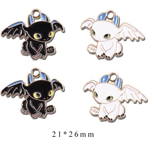 10pcs/Lot 21*26mm Elf Diy Handmade Oil Enamel Charms Design for Jewelry Making Earring Bracelet or Necklace