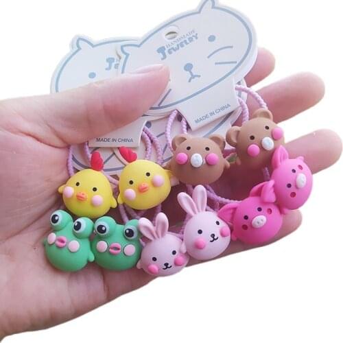 2PCS Squirrel Owl Cute Princess Headwear Kids Elastic Hair Bands Children Hair Ties Ropes Girls Accessories Baby Headdress