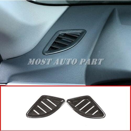 ABS Plastic Black Ash Wood Dashboard Air Vent Outlet Cover Trim For BMW X1 F48 2016-2019 X2 F47 2018 2pcs Car Decoration
