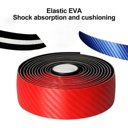 2Pcs Non-Slip Faux Leather Elastic EVA Bicycle Handlebar Straps Riding Supplies Bicycle Handlebar