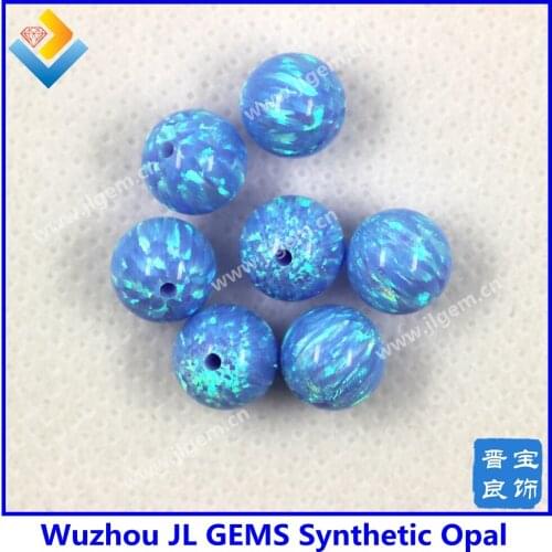 20pcs /lot Wholesale Cute Round Opal Beads Op06 Light Blue Hot Color 4mm Size Opal Beads For Jewelry Making