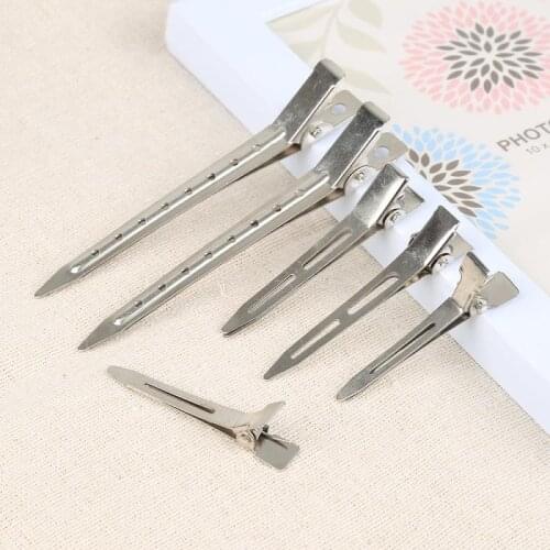 3sizes Optional Sectioning Duck Stainless Steel Clips Hairdressing Accessories Salon Barber Tools Styling Accessories With Holes