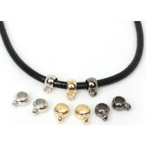 50pcs/lot CCB Plastic Pendant Clip Clasp Bail Beads Jewelry Connectors Charm For DIY Necklace Bracelet Jewelry Making