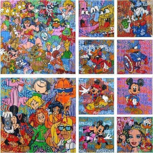 Abstract Canvas Poster Graffiti Art Canvas Painting Wall Art Posters and Prints Street Wall Art Picture Home Decor Cuadros