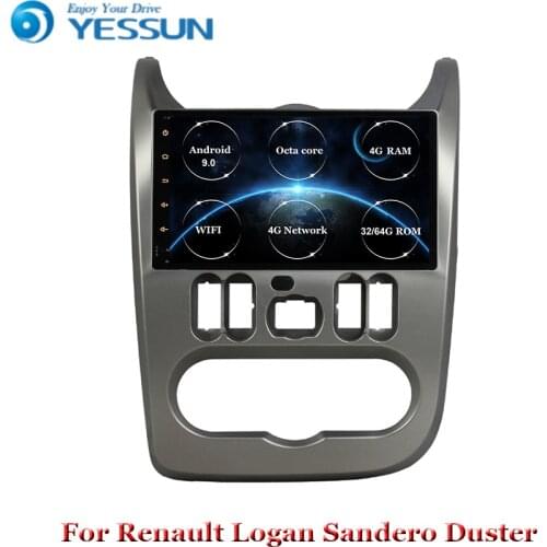 4G RAM HD Android 9.0 Car Stereo For Renault Duster Dacia Logan Sandero Auto Radio FM GPS Navigation WiFi Backup Camera No DVD