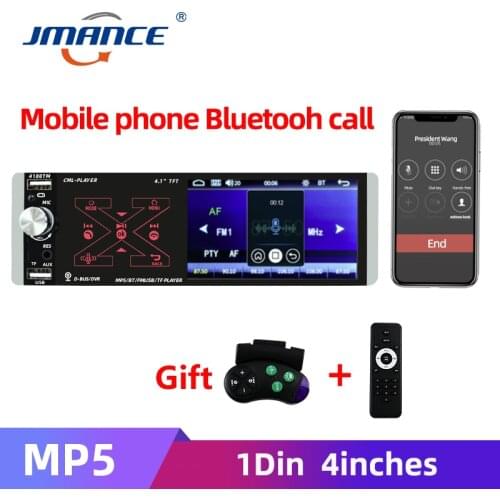 JMANCE 4.1"Car Radio 1Din Touch Screen Bluetooth Autoradio RDS USB AUX MP5 Video Player MP3 Auto Audio Stereo Support Microphone