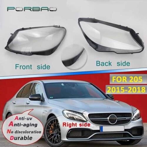 Car Clear Headlight head light lamp Lens Cover head light lamp Cover For Mercedes Benz W205 C180 C200 C260L C280 C300 15-19 DIY