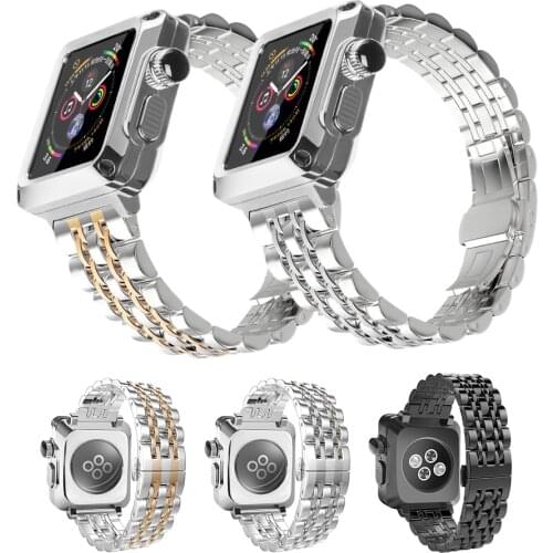For Apple Watch 6 Case with Band 44mm 40mm Protective Cover Metal Strap for iwatch Series 6 SE 5 4 3 2 42mm 38mm Accessories