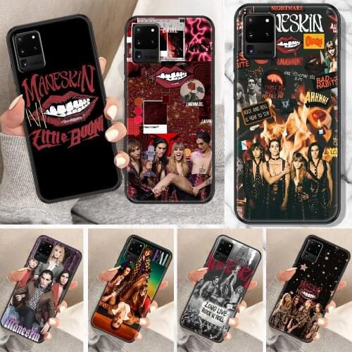 Maneskin Damiano David Phone case For Samsung Galaxy Note 4 8 9 10 20 S8 S9 S10 S10E S20 Plus UITRA Ultra black painting hoesjes