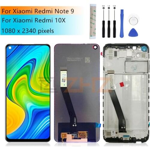 For Xiaomi Redmi Note 9 LCD Touch Screen Digitizer Assembly With Frame For Redmi 10X lcd display Replacement Repair 6.53
