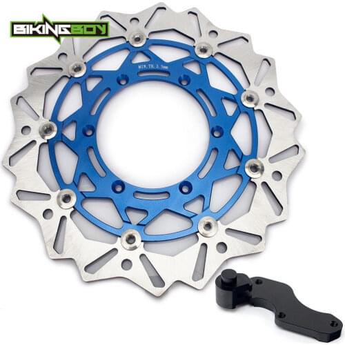 BIKINGBOY 320mm Front Brake Disc Disk Rotor Bracket RM 125 250 96-09 97 98 99 DR-Z DRZ 400 S E 00-08 07 04 03 02 SV 125 SM 05 06