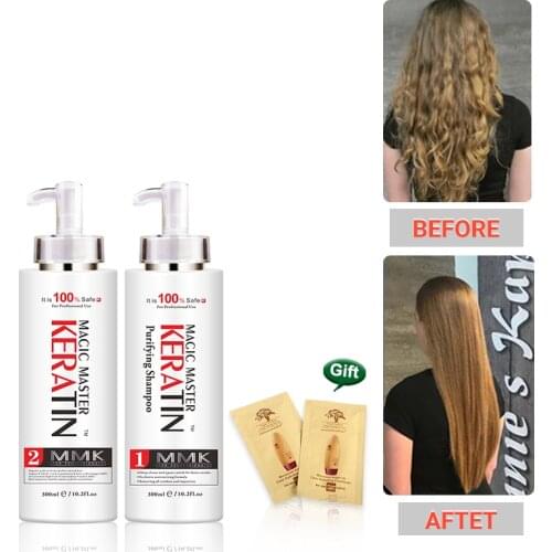 MMK Keratin Set Without Pungent Odor Magic Master Keratin Purifying Shampoo Before Keratin