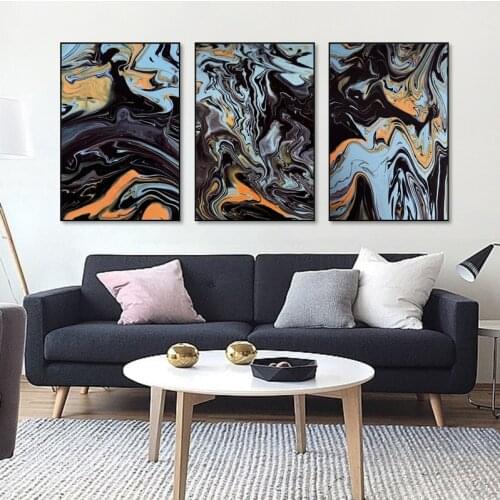 Marble Abstract Canvas Painting Nordic Geometric Colorful Home Decoration Wall Art Print Pictures for Living Room Bedroom