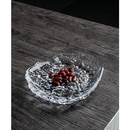 Japanese Style Dinner Plates Service De Table Assiette Irregular Cake Trays Tea Tray Handcraft Glass Dishes Kitchen Plate