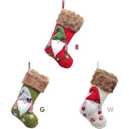 Christmas Knitted Socks Christmas Faceless Doll Big Socks Candy Socks Gift Socks Christmas Tree Decoration Pendant